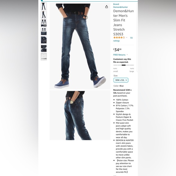 Men's slim fit jeans. 30/33 - Picture 6 of 6